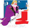 Cartoon: Sir Elton John 2021 (small) by gungor tagged sir,elton,john,2021