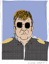 Cartoon: Sir Elton John (small) by gungor tagged musician