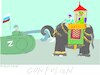Cartoon: The confusion (small) by gungor tagged raja,on,elephant,and,tank