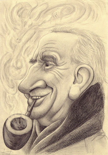 Cartoon: J.R.R.Tolkien (medium) by Tomek tagged hobbit
