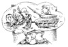 Cartoon: panzerphantasien (small) by JP tagged merkel,gysi,trittin,gabriel,panzer,leopard,saudi,arabien