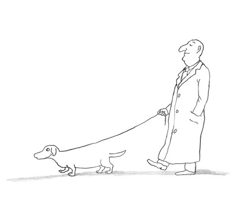 Cartoon: Ohne Titel (medium) by Peter Bauer tagged bauer,peter,hundeleine,hunde