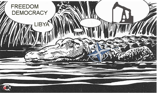 Cartoon: Crocodile tears (medium) by Summa summa tagged crocodile,tears,nato,libya,oil,war,krokodilstränen