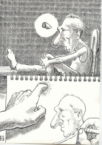 Cartoon: finger (medium) by gereksiztarama tagged gokhancer