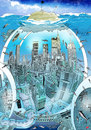 Cartoon: Water World (small) by putuebo tagged water,castaway