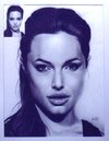 Cartoon: Angelina Jolie (small) by DEMMAN tagged angelina jolie celebrities portrait with pastel kos dimitris emm