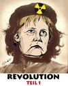 Cartoon: Che-Merkel 1 (small) by ESchröder tagged merkel,atom,energie