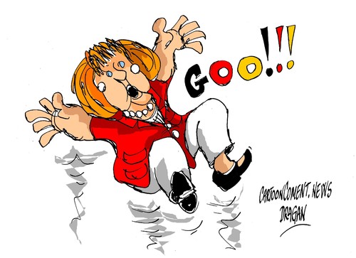 Cartoon: Alemania 4-Portugal 0 (medium) by Dragan tagged alemania,portugal,angela,merkel,brasil,copa,fudbol,cartoon