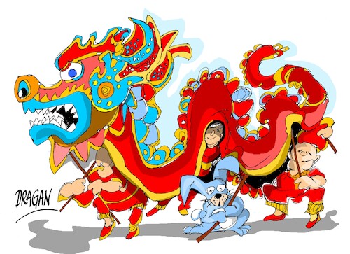 Cartoon: Ano Nuevo Chino-Conejo de agua (medium) by Dragan tagged ano,nuevo,chino,conejo,del,agua