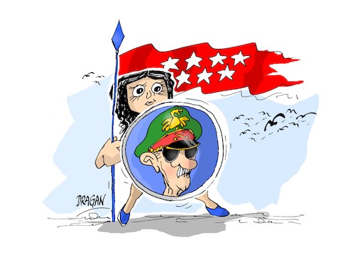 Cartoon: Ayuso se abre a integrar a Vox (medium) by Dragan tagged isabel,diaz,ayuso,madrid,elexiones
