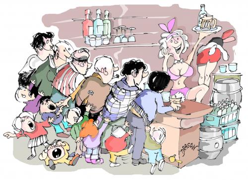 Cartoon: BAR (medium) by Dragan tagged bar