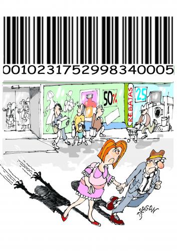 Cartoon: bar code 17 (medium) by Dragan tagged bar,code