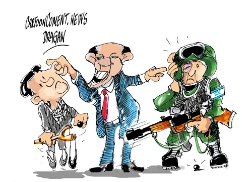 Cartoon: Barack Obama-Oriente Proximo (medium) by Dragan tagged barack,obama,oriente,proximo,izrael,gaza,palestina,politics,cartoon