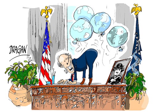 Cartoon: Biden-ridiculo (medium) by Dragan tagged joe,biden,globos