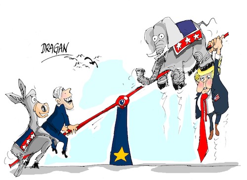 Cartoon: EEUU-elecciones 2020 (medium) by Dragan tagged eeuu,elecciones,2020,donald,trump,joe,biden