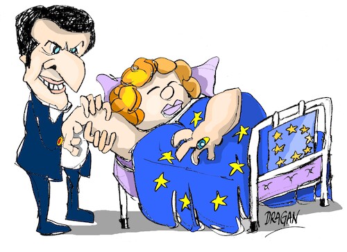 Cartoon: Emanuel Macron (medium) by Dragan tagged emanuel,macron,ue,europa