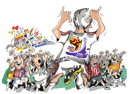 Cartoon: FIFA World Cup South Africa 2010 (medium) by Dragan tagged fifa,world,cup,south,africa,fudbol,raul,gonzalez