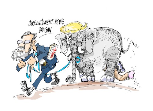 Cartoon: Gobierno-los mamporreros (medium) by Dragan tagged mamporrero,spain,siria,eeuu,donald,trump,rota,cadiz