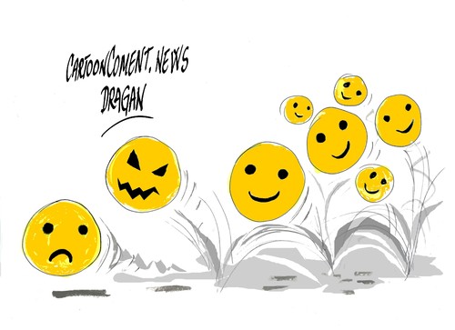 Cartoon: Halloween-smiley (medium) by Dragan tagged halloween,smiley,dia,de,todos,los,santos,cartoon