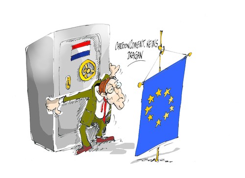 Cartoon: Holanda-UE (medium) by Dragan tagged holanda,ue,coronavirus