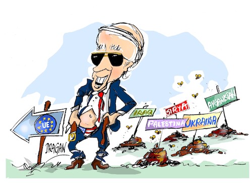 Cartoon: Joe Biden-todo lo posible (medium) by Dragan tagged joe,biden,ukrania,rusia