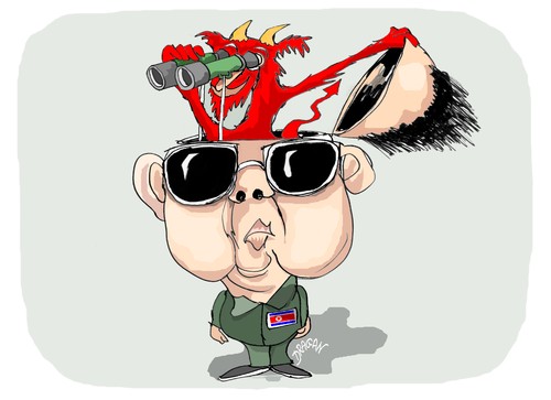 Cartoon: Kim Jong-il (medium) by Dragan tagged kim,jong,il,corea,del,norte,politics
