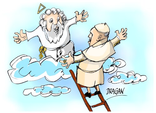 Cartoon: Papa Francisco- 1936-2025 (medium) by Dragan tagged papa,francisco