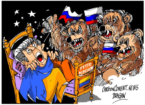Cartoon: Petro Poroshenko-presencia (medium) by Dragan tagged petro,poroshenko,ukraina,rusia,politics,cartoon