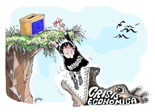 Cartoon: referendum en Irlanda (medium) by Dragan tagged tratado,de,lisboa,referendum,en,irlanda,europa