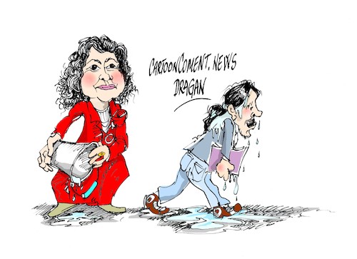 Cartoon: renta-Montero-Iglesias (medium) by Dragan tagged renta,montero,iglesias