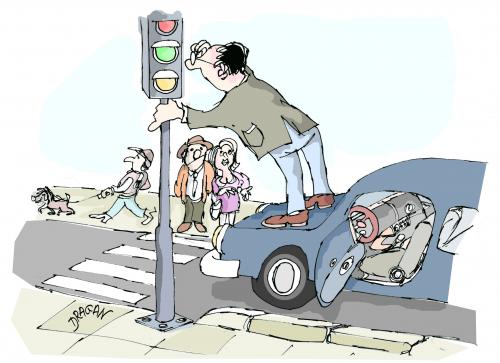 Cartoon: semaforo (medium) by Dragan tagged semaforo,trafico,coche