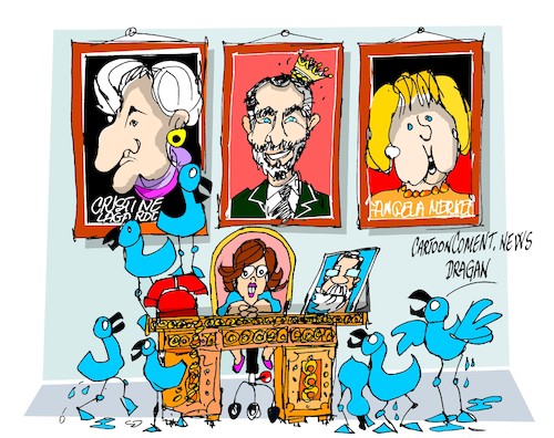 Cartoon: Soraya-mandato (medium) by Dragan tagged soraya,saenz,de,santamaria,mandato,espana,cataluna