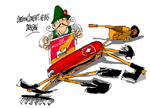 Cartoon: Suiza-votaciones (medium) by Dragan tagged suiza,extranjeros,politics,cartoon