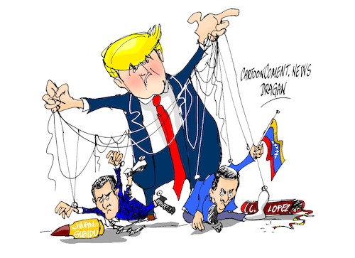 Cartoon: VENEZUELA (medium) by Dragan tagged venezuela,eeuu