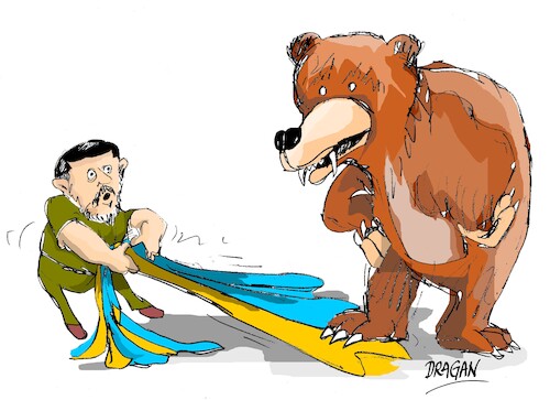 Cartoon: Volodimir Zelenski-Davos (medium) by Dragan tagged volodimir,zelenski,ukrania,davos