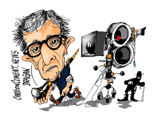 Cartoon: Woody Allen-sin titulo (medium) by Dragan tagged woody,allen,amazon,tv,film,cartoon