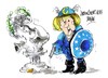 Cartoon: Angela Merkel-Kapitan Europa (small) by Dragan tagged grecia,alemania,angela,merkel,union,europea,banco,central,europeo,fondo,monetario,internacional,politiks,cartoon