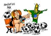 Cartoon: Angela Merkel-propinada (small) by Dragan tagged angela,merkel,alemania,brasil,copa,mundial,berlin,futbol,propinada,cartoon