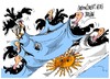 Cartoon: Argentina-fondos buitre (small) by Dragan tagged argentina,fondos,buitre,especulacion,politics,cartoon