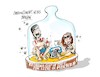 Cartoon: Aznar se resguarda en Marbella (small) by Dragan tagged aznar,marbelja,coronavirus,ana,botelja,josemaria