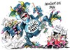 Cartoon: Banco malo-andando (small) by Dragan tagged ue,union,europea,bce,banco,central,europeo,espana,crisis,reformas,malo,rescate,politics,cartoon