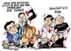 Cartoon: Barroso-Rajoy-Merkel-poda (small) by Dragan tagged jose,manuel,barroso,mariano,rajoy,angela,merkel,austeridad,cortes,cricis,politics,cartoon