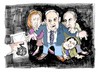 Cartoon: Benjamin Netanyahu (small) by Dragan tagged benjamin,netanyahu,ehud,olmert,tzipi,livni,barak,corte,internacional,de,la,haya,politics,israel