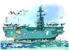 Cartoon: El USS Gerald R. Ford (small) by Dragan tagged el,uss,gerald,ford