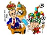 Cartoon: Florentino Perez-Jose Mourinho (small) by Dragan tagged florentino,perez,jose,mourinho,real,madrid,mou,cartoon