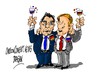 Cartoon: Gerhard Schröder-Vladimir Putin (small) by Dragan tagged gerhard,schröder,vladimir,putin,ale3mania,rusia,ukraina,union,europea,ue,politics,cartoon
