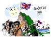 Cartoon: Los Monos de Gibraltar (small) by Dragan tagged los,monos,de,gibraltar,espana,gran,bretana,royal,navy,penon,londres,politics,cartoon