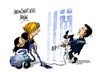 Cartoon: Merkel-Tsipras (small) by Dragan tagged alexis,tsipras,angela,merkel,grecia,alemania,union,europea,ue,politics,cartoon