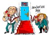 Cartoon: Obama-Merkel-conversacion (small) by Dragan tagged angela,merkel,barack,obama,vladimir,pution,ucraina,politics,cartoon