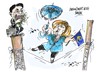 Cartoon: Philipp Rösler-Angela Merkel (small) by Dragan tagged philipp,rösler,angela,merkel,alemania,eurozona,fdp,mede